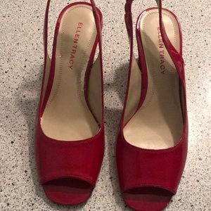 Ellen  Tracy Red Patent Leather Shoes
